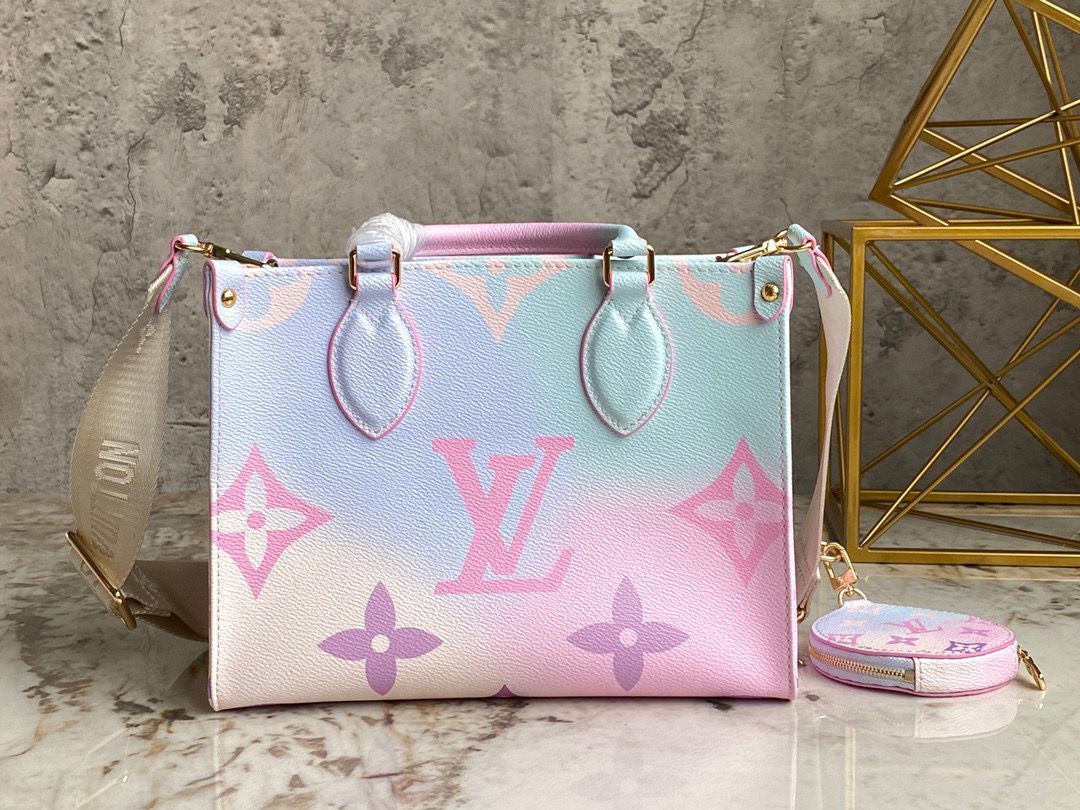 Louis Vuitton ONTHEGO Dip Dye Pastel Small M59856 Pink&Blue