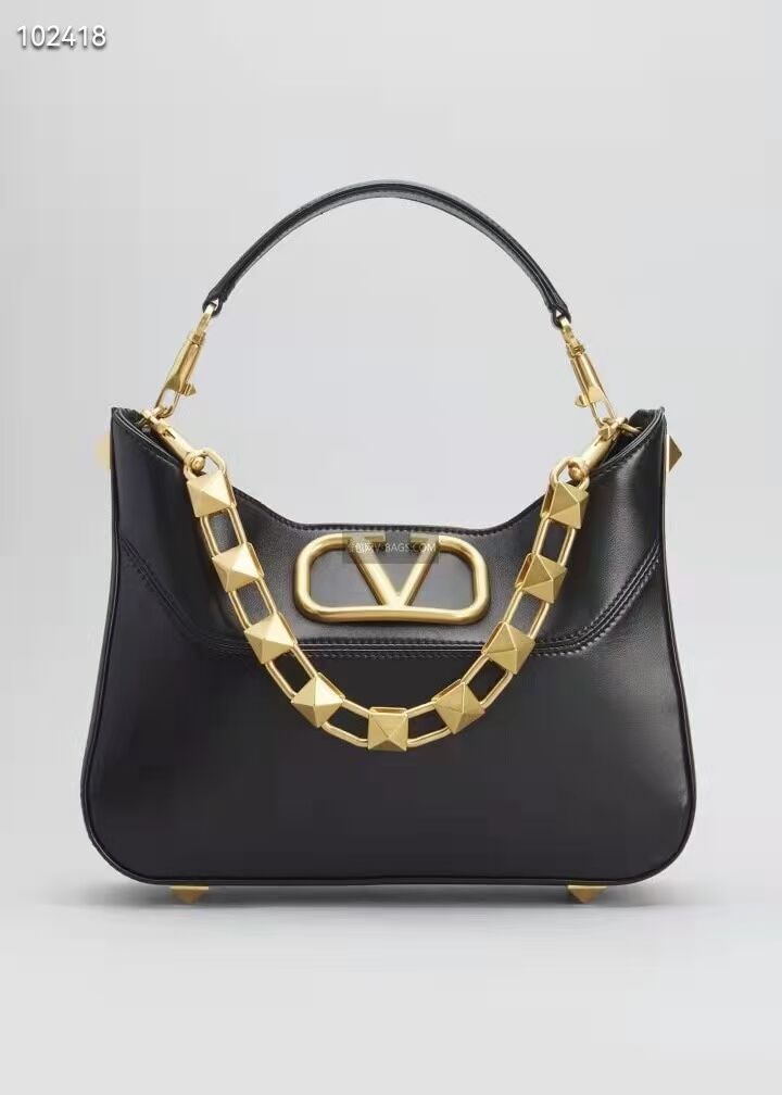 VALENTINO GARAVANI Loco Calf leather bag V2028 black