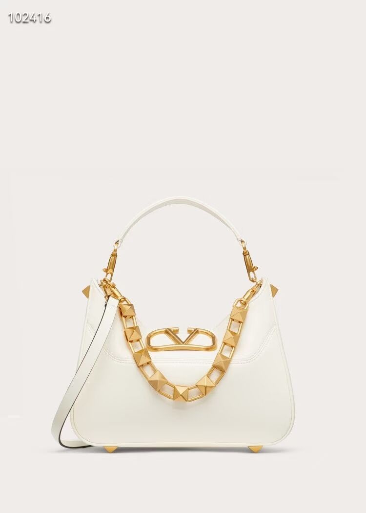 VALENTINO GARAVANI Loco Calf leather bag V2028 white