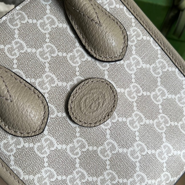 Gucci Mini tote bag with Interlocking G 671623 Beige