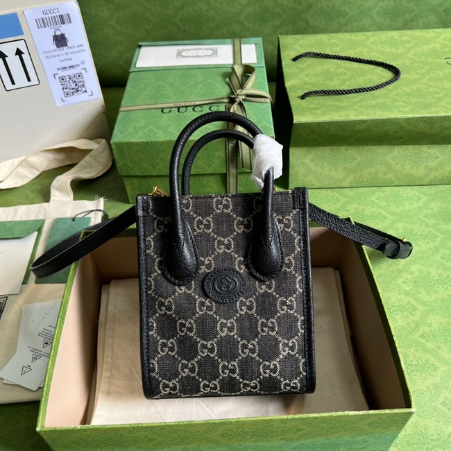 Gucci Mini tote bag with Interlocking G 671623 black