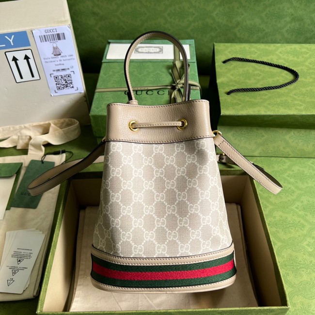 Gucci Ophidia small GG bucket bag 550621 Beige