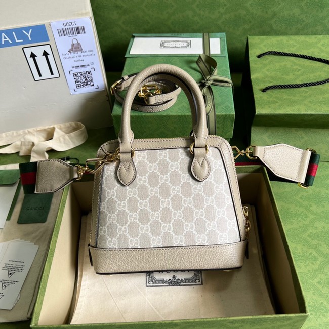 Gucci Ophidia small top handle bag with Web 677212 Beige