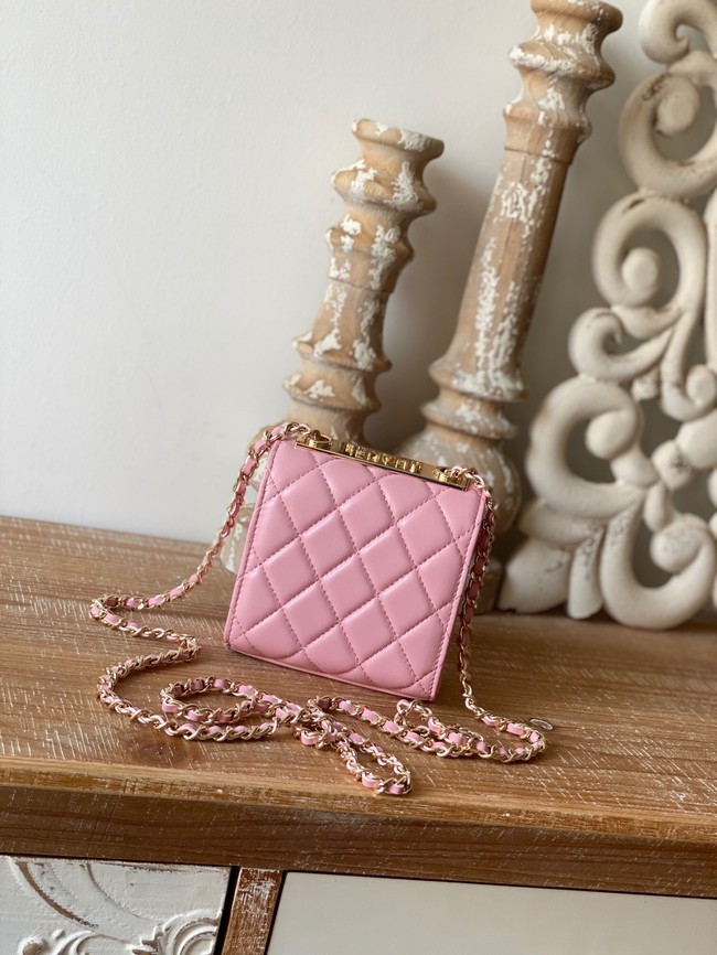 Chanel mini Shoulder Bag Lambskin & Gold-Tone Metal 88631 pink