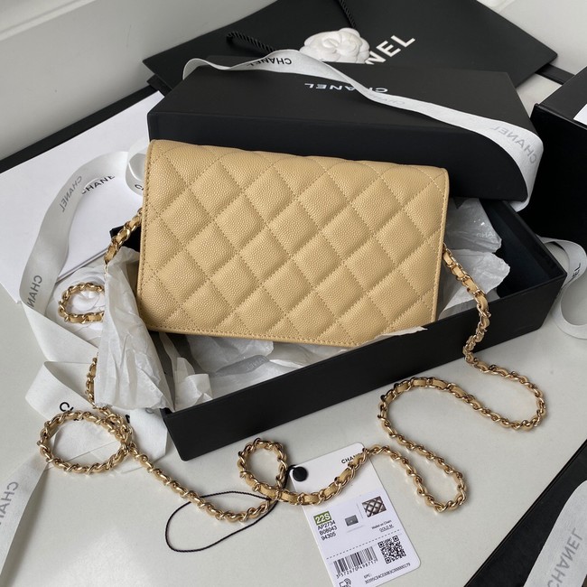 Chanel Grained Calfskin small Shoulder Bag AP2734 apricot