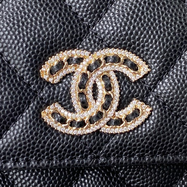 Chanel Grained Calfskin small Shoulder Bag AP2734 black