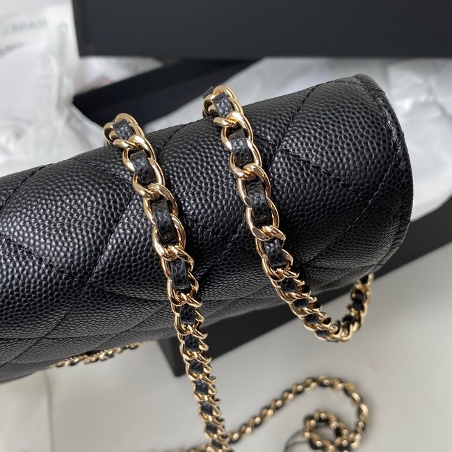 Chanel Grained Calfskin small Shoulder Bag AP2734 black