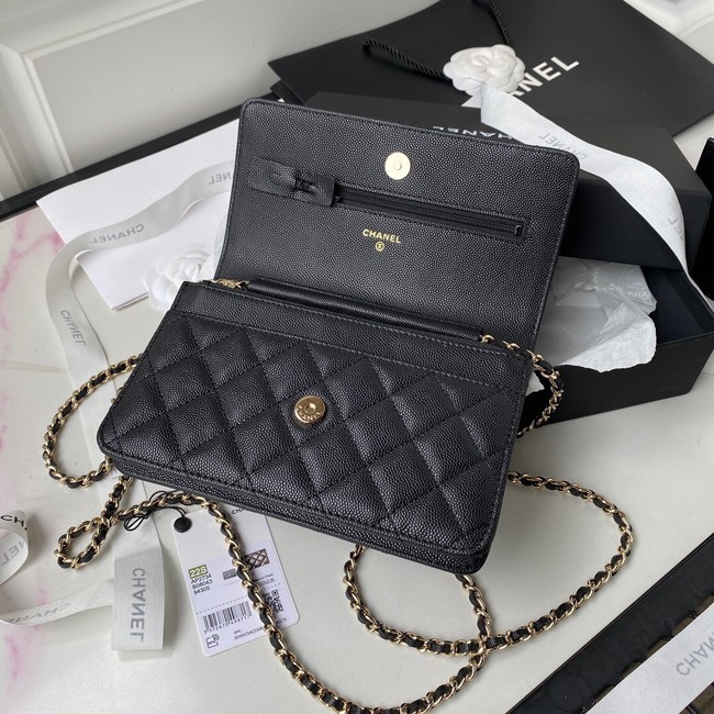 Chanel Grained Calfskin small Shoulder Bag AP2734 black