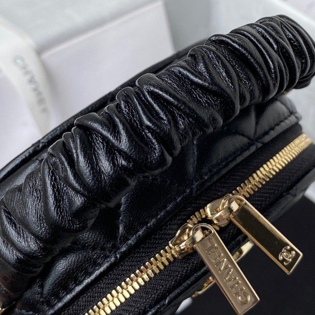 Chanel lambskin top handle bag AP27301 black