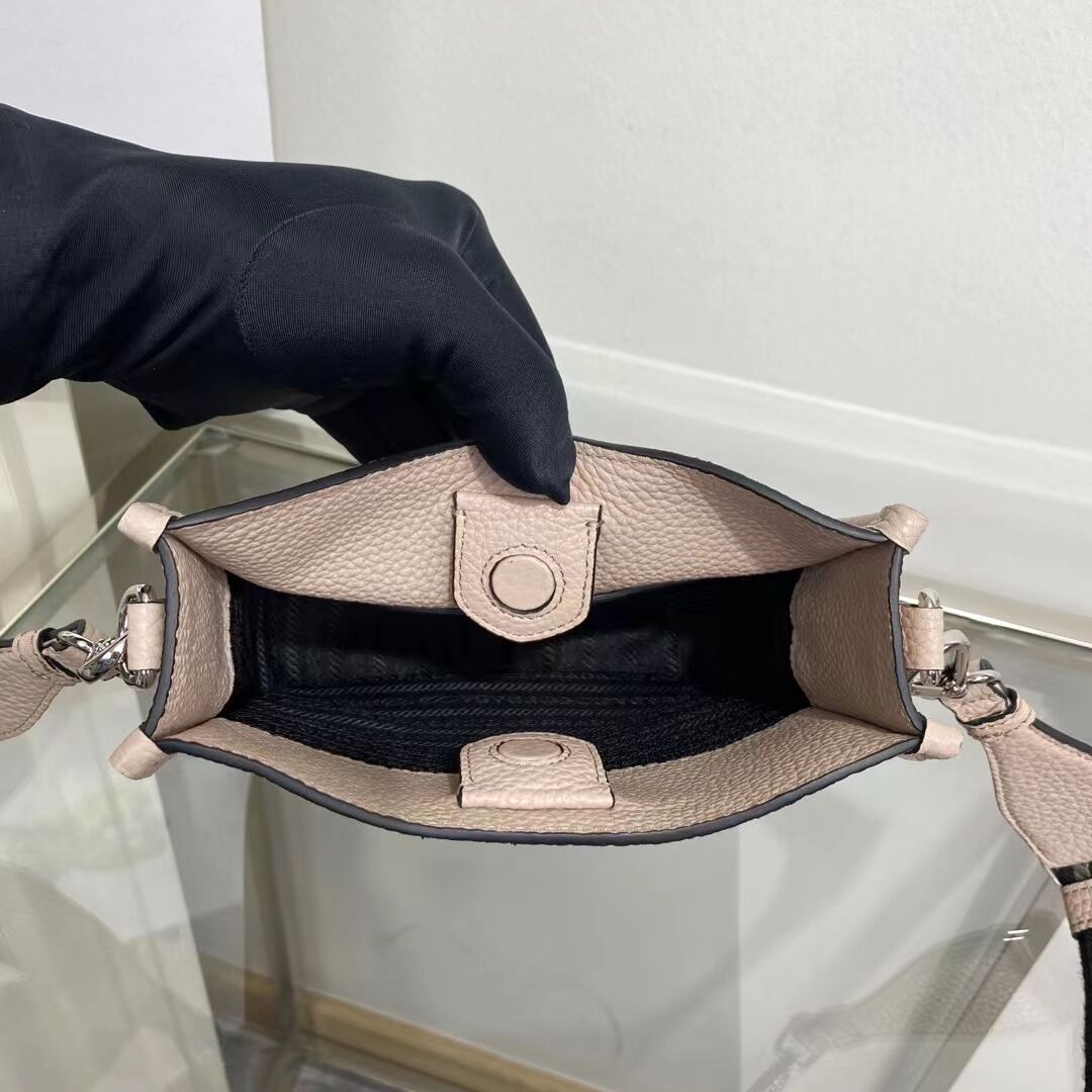 Prada Leather mini shoulder bag 1BH191 pink