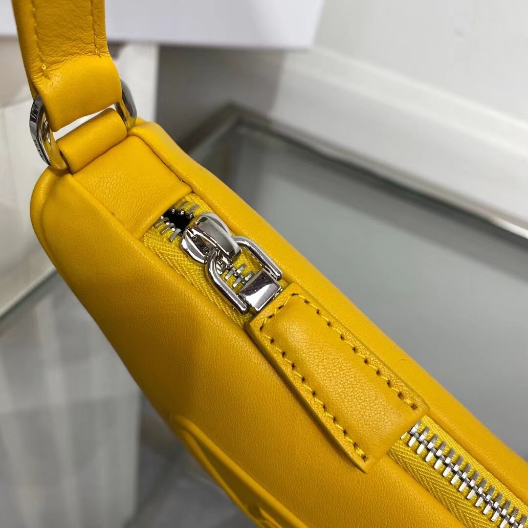 Prada Padded nappa leather handbag 1BE003 yellow