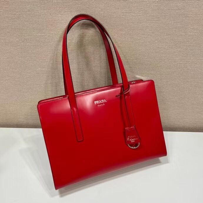 Prada Re-Edition 1995 brushed-leather medium handbag 1BA350 red