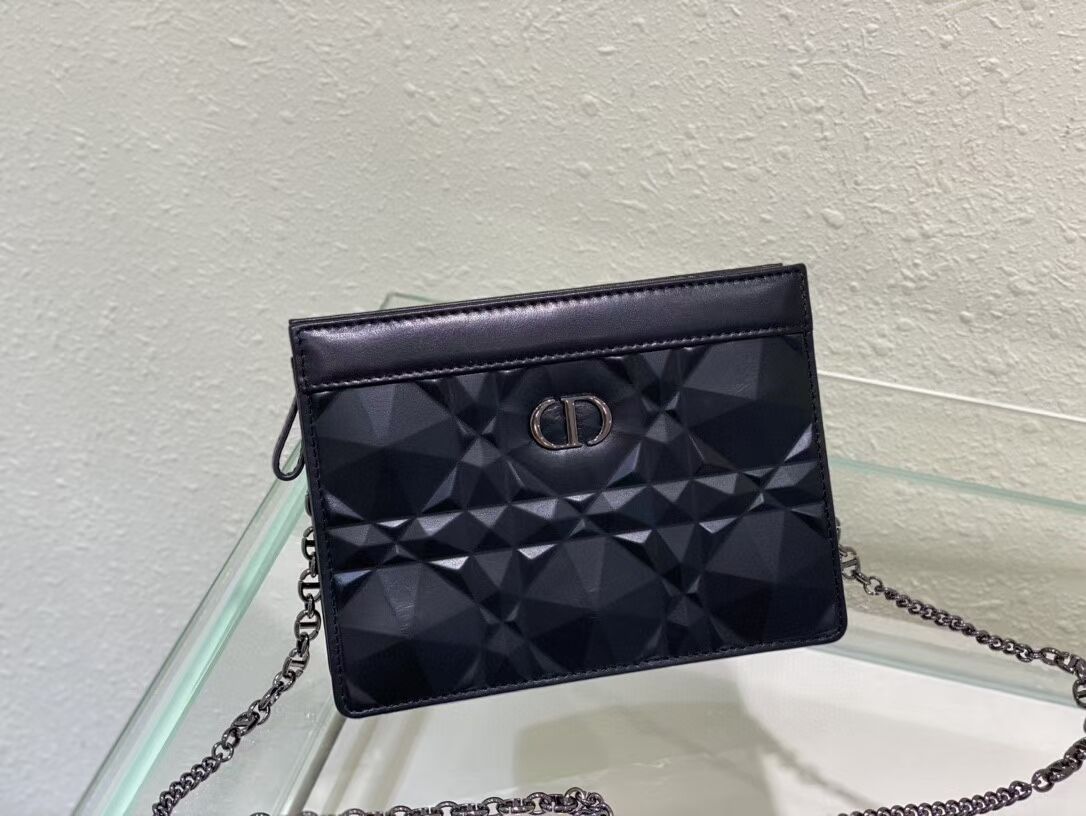 DIOR MINI BOBBY BAG Cannage Calfskin C2806 black