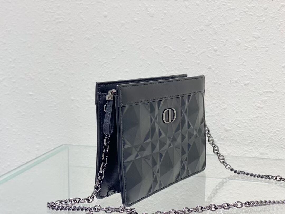 DIOR MINI BOBBY BAG Cannage Calfskin C2806 black