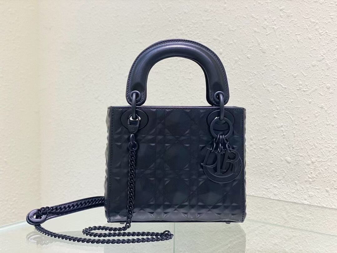 MINI LADY DIOR BAG Cannage Calfskin C2815 black