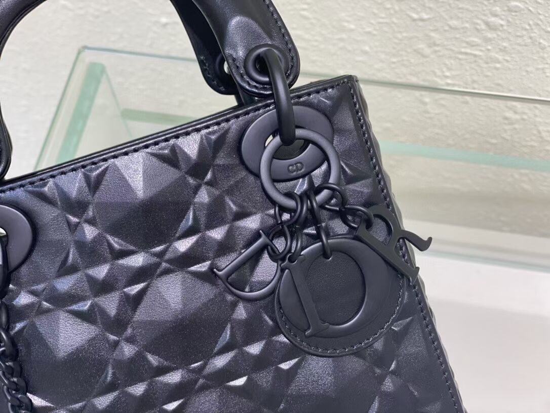 MINI LADY DIOR BAG Cannage Calfskin C2815 black