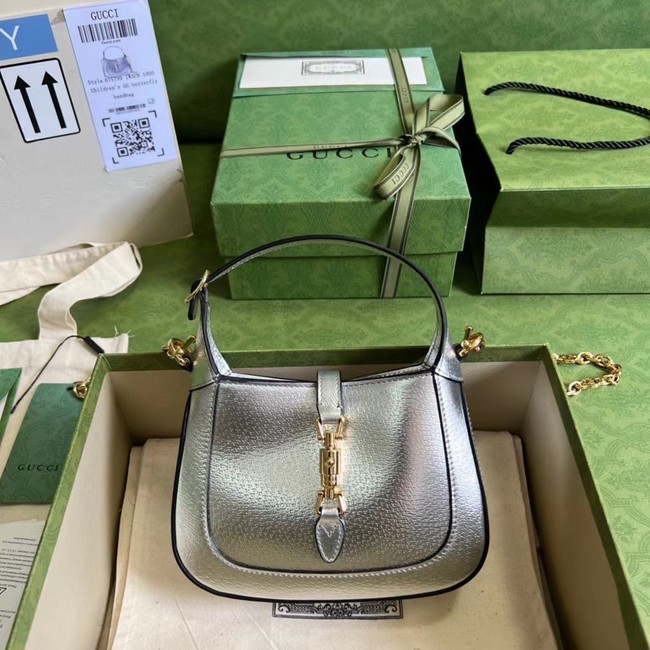 Gucci Jackie 1961 lame mini bag 675799 Silver