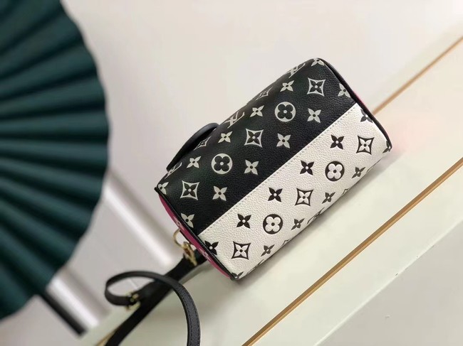 Louis Vuitton SPEEDY BANDOULIERE 20 M46088 Black & White & Pink 