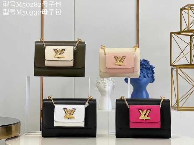 Louis Vuitton TWIST PM M59886 Taupe Brown & Pink