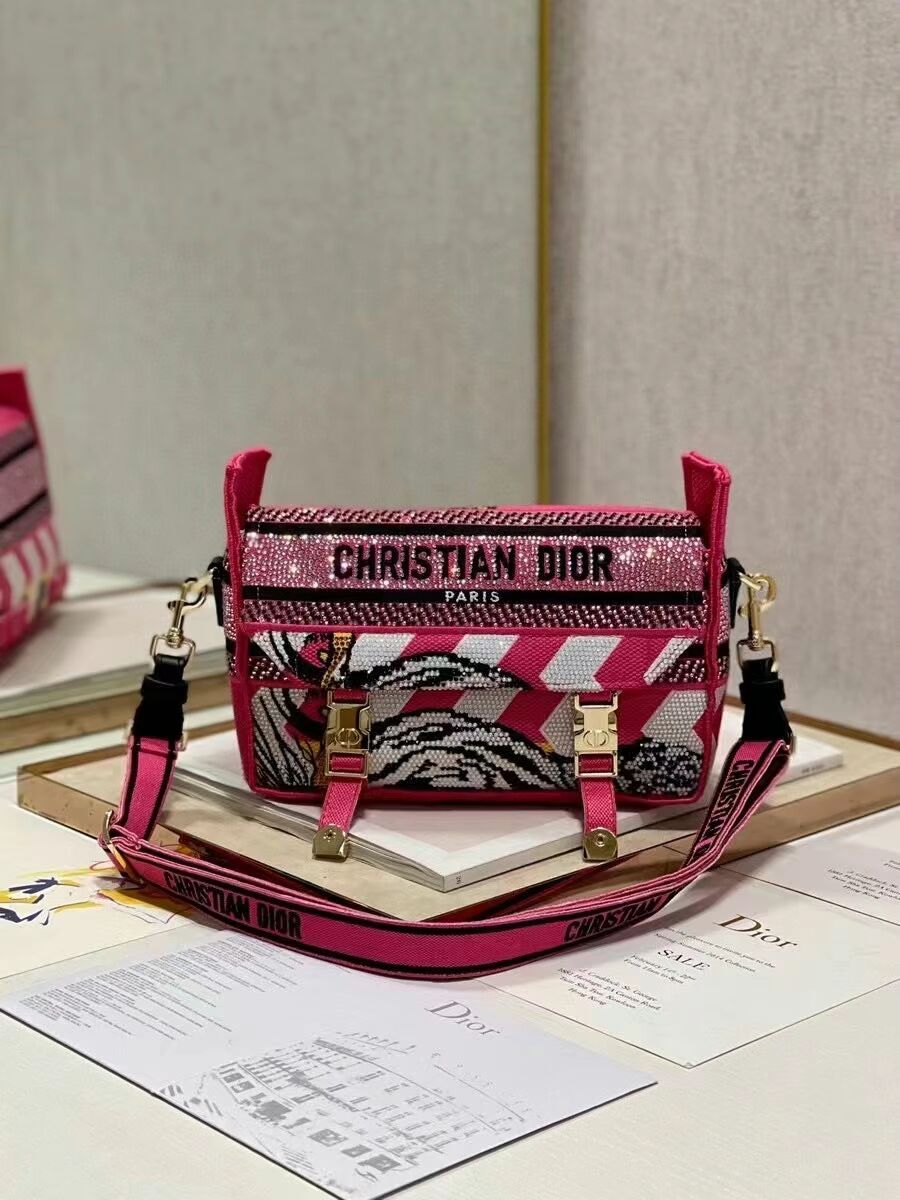 DIOR BOBBY BAG Embroidery C0803 pink