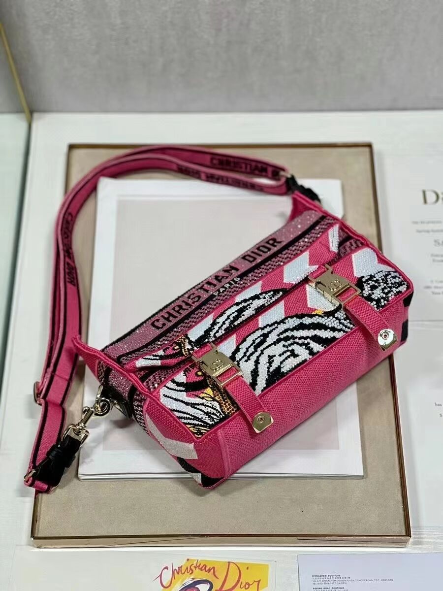 DIOR BOBBY BAG Embroidery C0803 pink