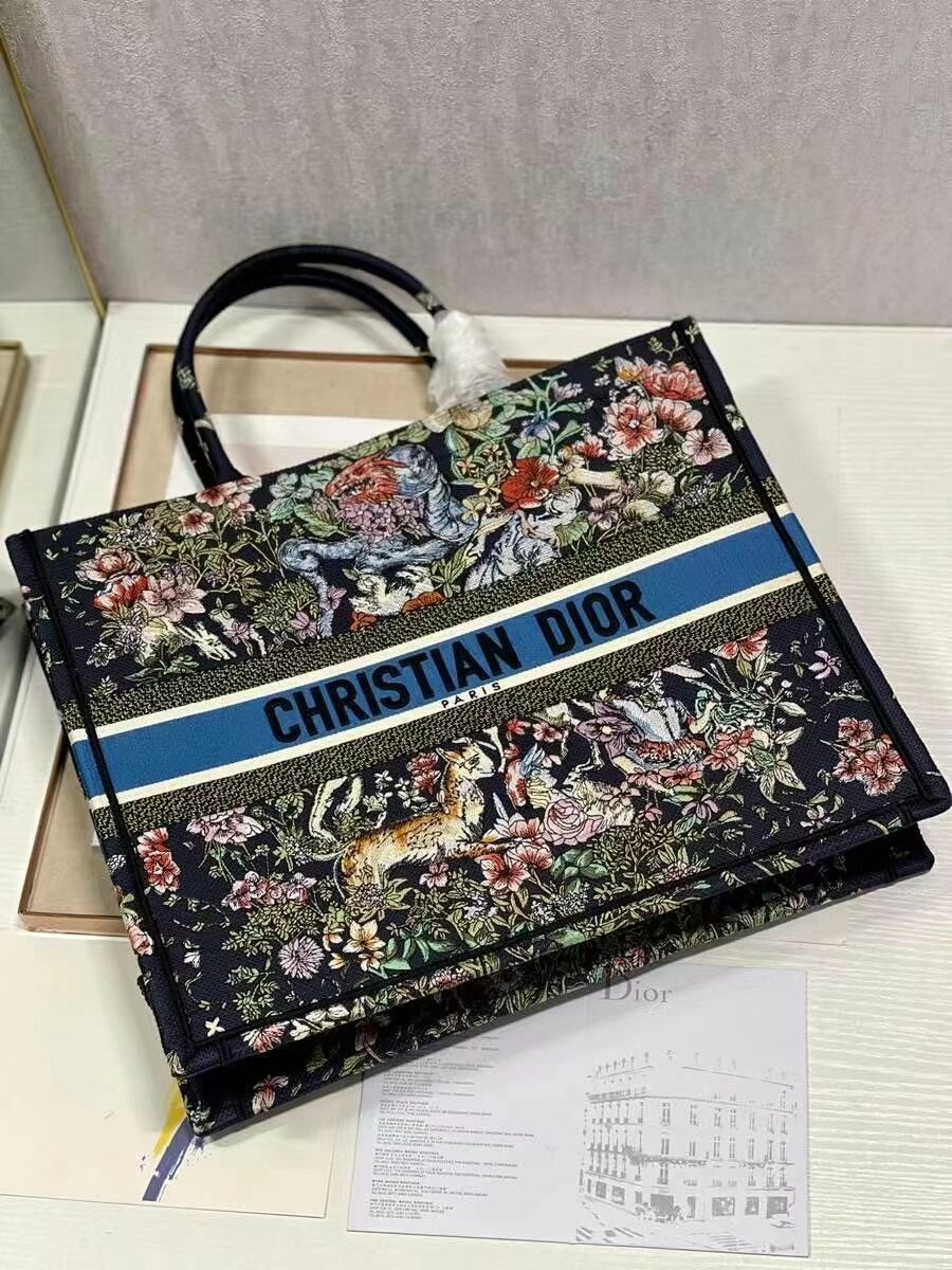 DIOR BOOK TOTE Embroidery C1286-29 black