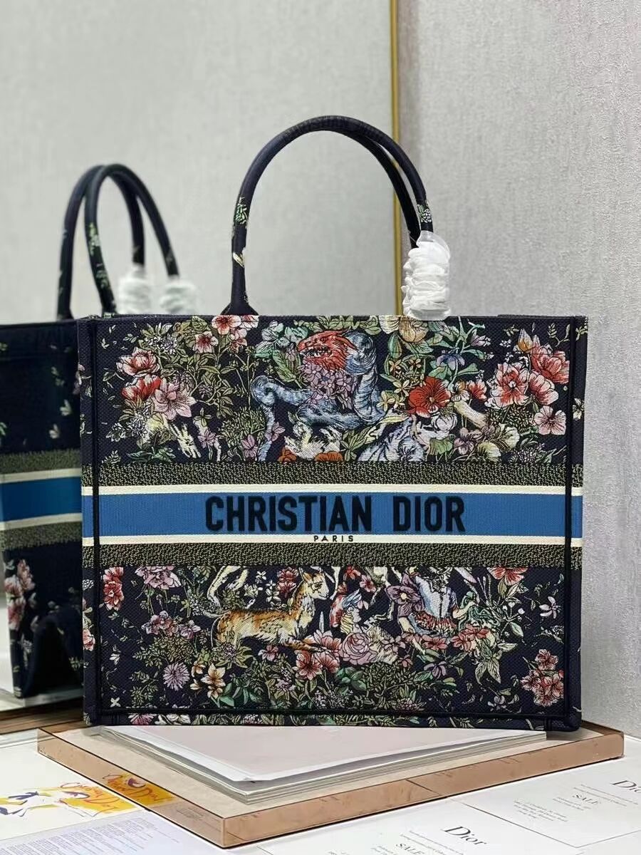 DIOR BOOK TOTE Embroidery C1286-29 black