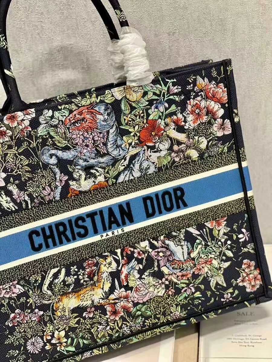 DIOR BOOK TOTE Embroidery C1286-29 black