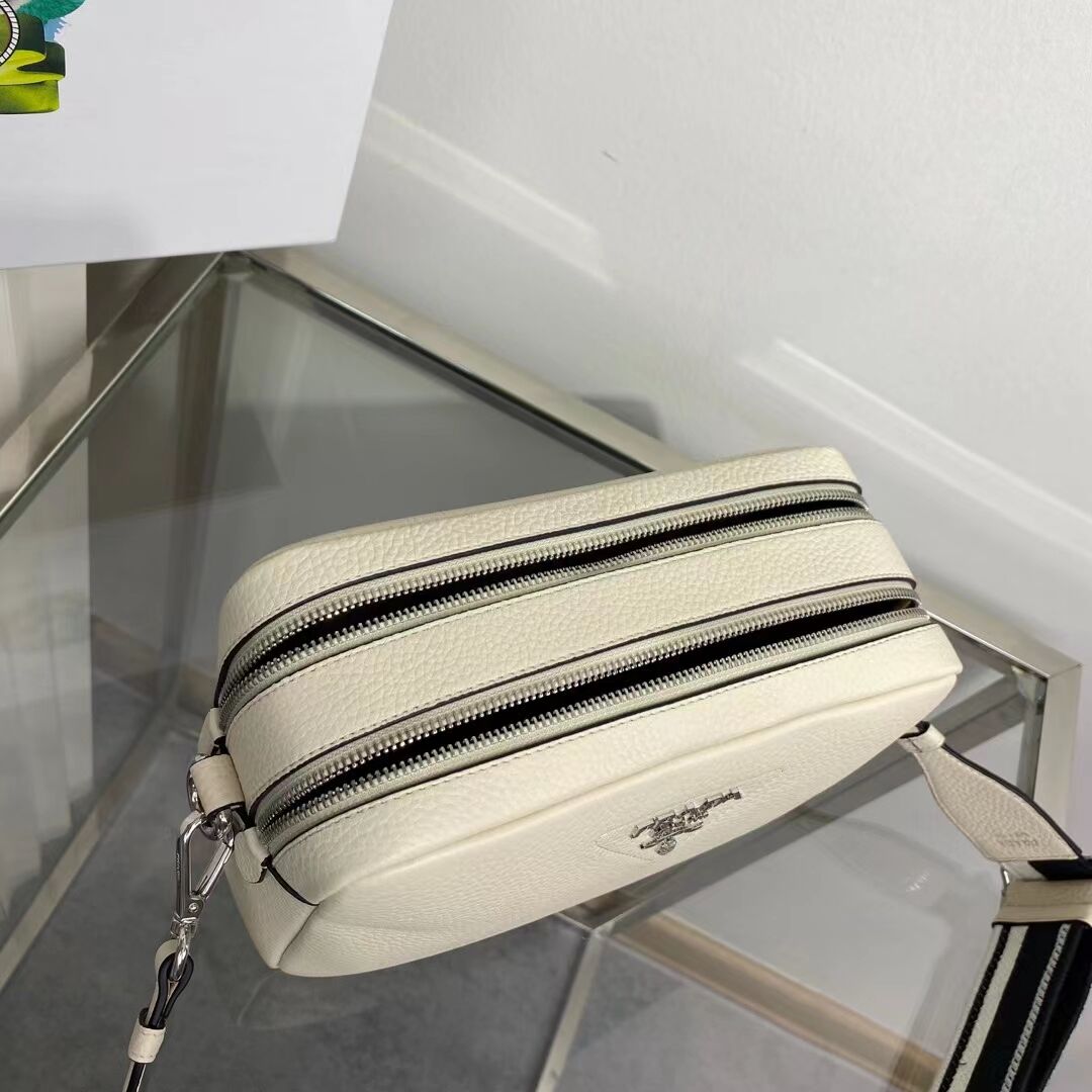 Prada Leather bag with shoulder strap 1BH082 white