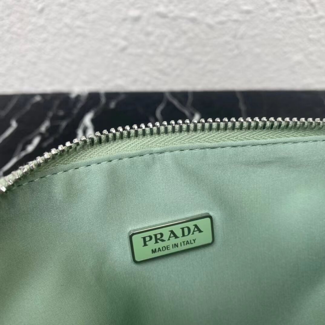 Prada crystal handbag 1VH243 green