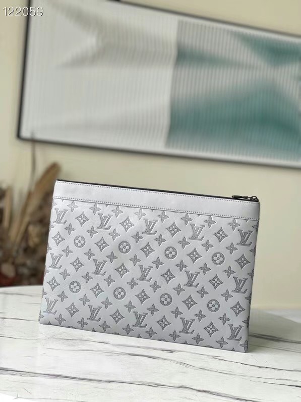 Louis Vuitton Monogram Empreinte POCHETTE VOYAGE M81385 gray