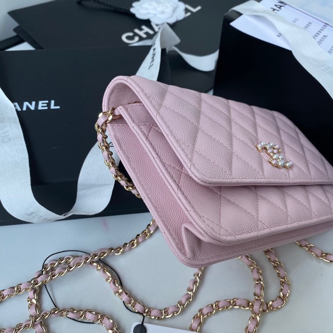 Chanel Grained Calfskin small Shoulder Bag AP33814 pink