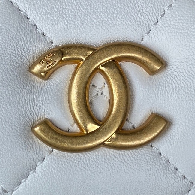 Chanel lambskin Shoulder Bag AS3242 white