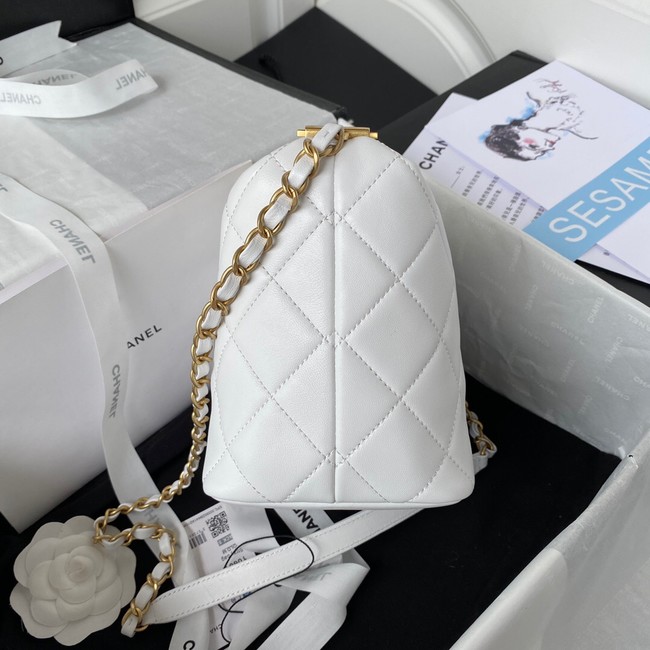 Chanel lambskin Shoulder Bag AS3242 white