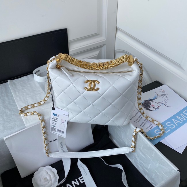 Chanel lambskin Shoulder Bag AS3242 white