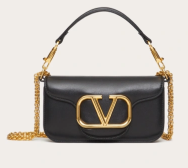 VALENTINO GARAVANI MINI LOCO Calf leather Shoulder Bag 1W2B0K black