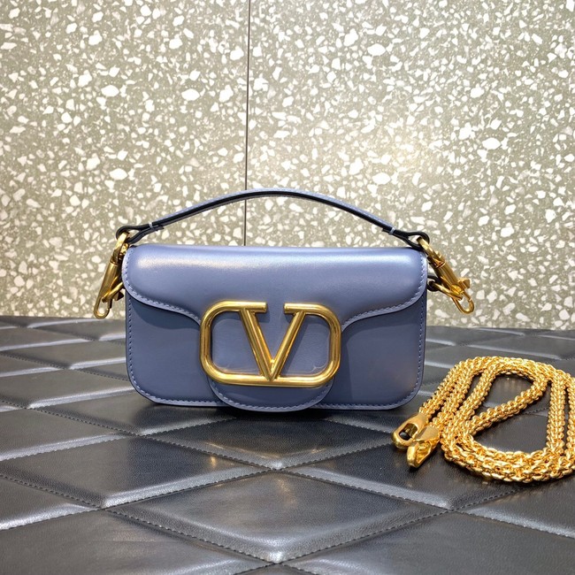 VALENTINO GARAVANI MINI LOCO Calf leather Shoulder Bag 1W2B0K blue