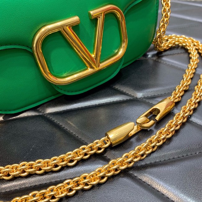 VALENTINO GARAVANI MINI LOCO Calf leather Shoulder Bag 1W2B0K green