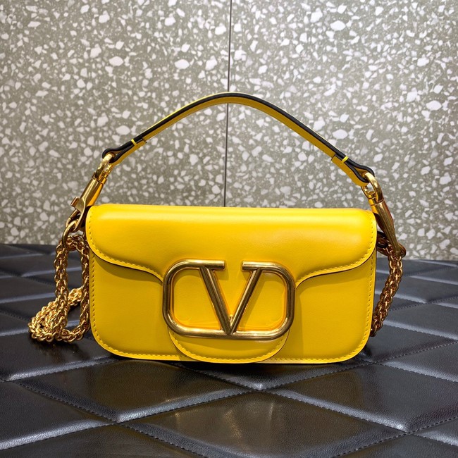 VALENTINO GARAVANI MINI LOCO Calf leather Shoulder Bag 1W2B0K yellow