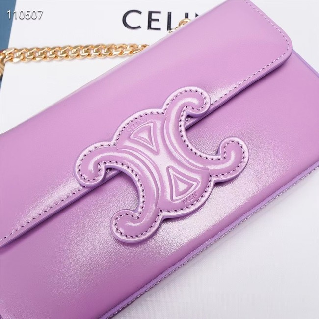 Celine CHAIN SHOULDER BAG TRIOMPHE IN SHINY CALFSKIN 199243 MAUVE