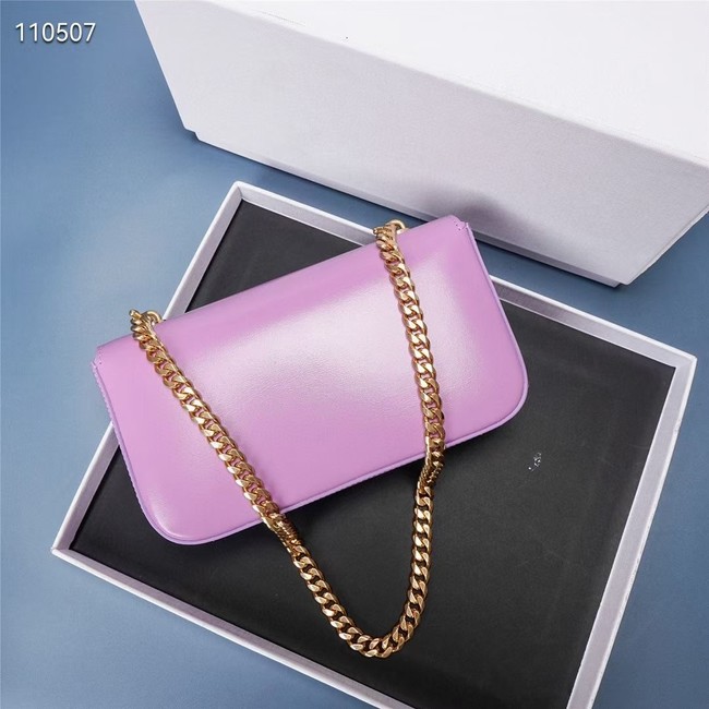 Celine CHAIN SHOULDER BAG TRIOMPHE IN SHINY CALFSKIN 199243 MAUVE