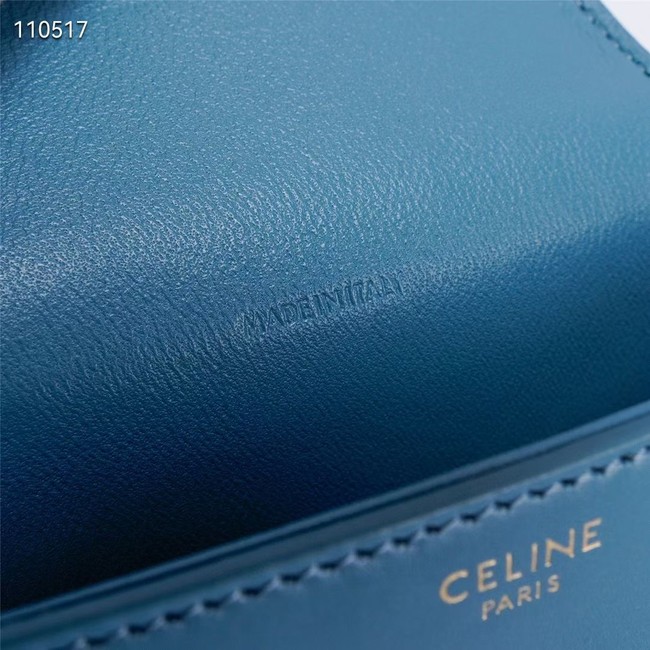 Celine FOLCO CUIR TRIOMPHE IN SMOOTH CALFSKIN 10J303 BLUE