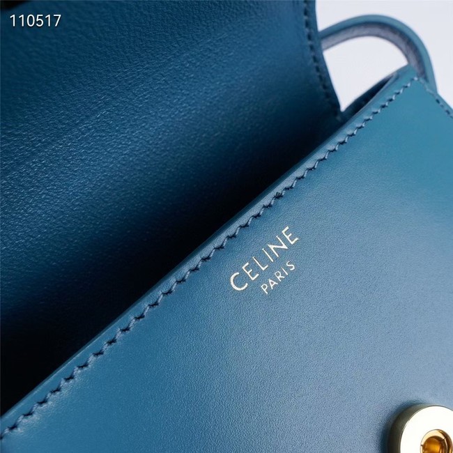 Celine FOLCO CUIR TRIOMPHE IN SMOOTH CALFSKIN 10J303 BLUE