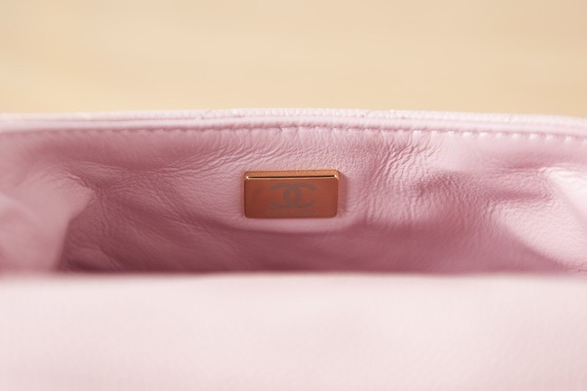 Chanel Grained Calfskin Shoulder Bag AS3225 pink