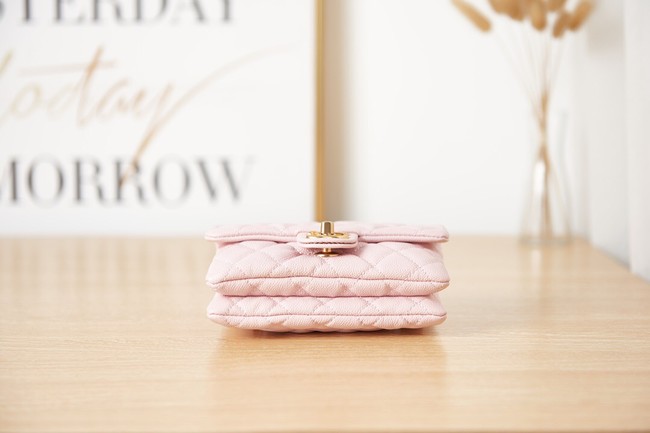 Chanel Grained Calfskin Shoulder Bag AS3225 pink