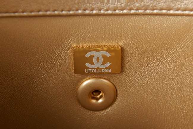 Chanel lambskin Shoulder Bag AS3240 gold