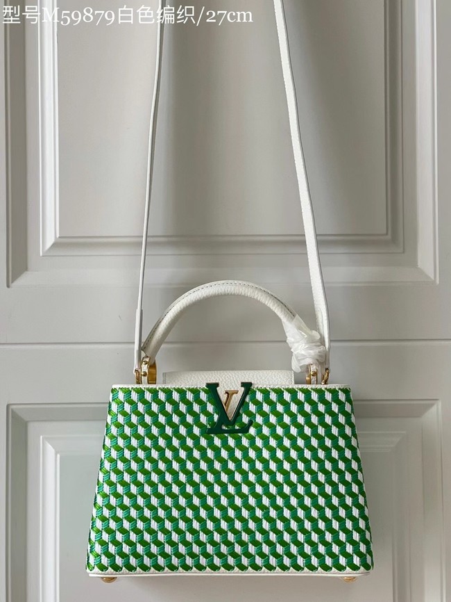 Louis Vuitton CAPUCINES M59879 White & Green