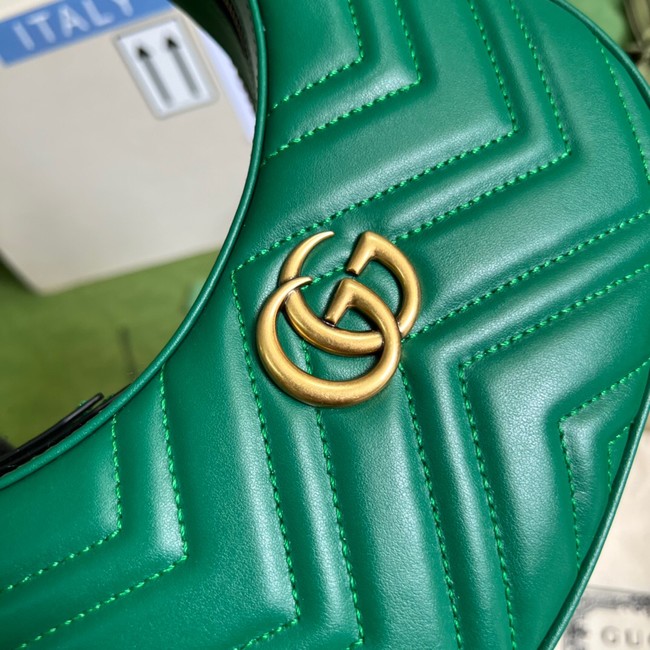 Gucci GG Marmont half-moon-shaped mini bag 699514 green