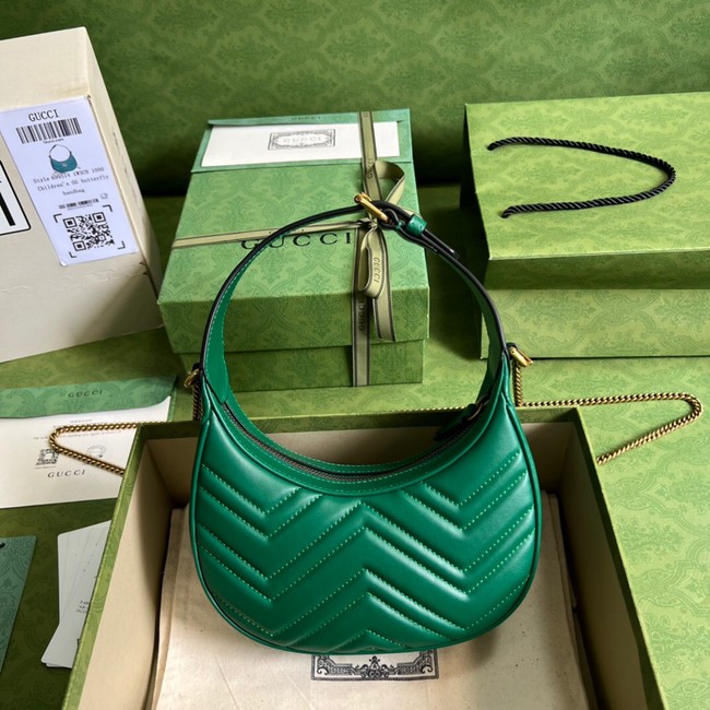 Gucci GG Marmont half-moon-shaped mini bag 699514 green