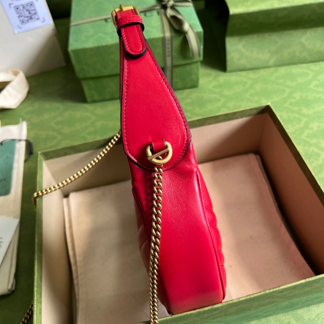 Gucci GG Marmont half-moon-shaped mini bag 699514 red